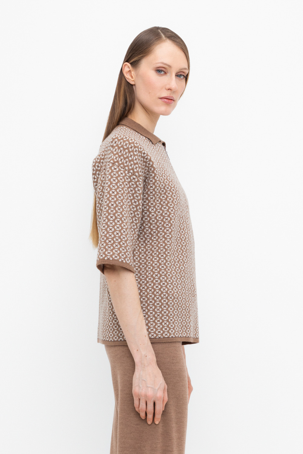 Джемперы женские для мам, артикул: ЕВ 30168/ш, цвет: коричневый, фото 3