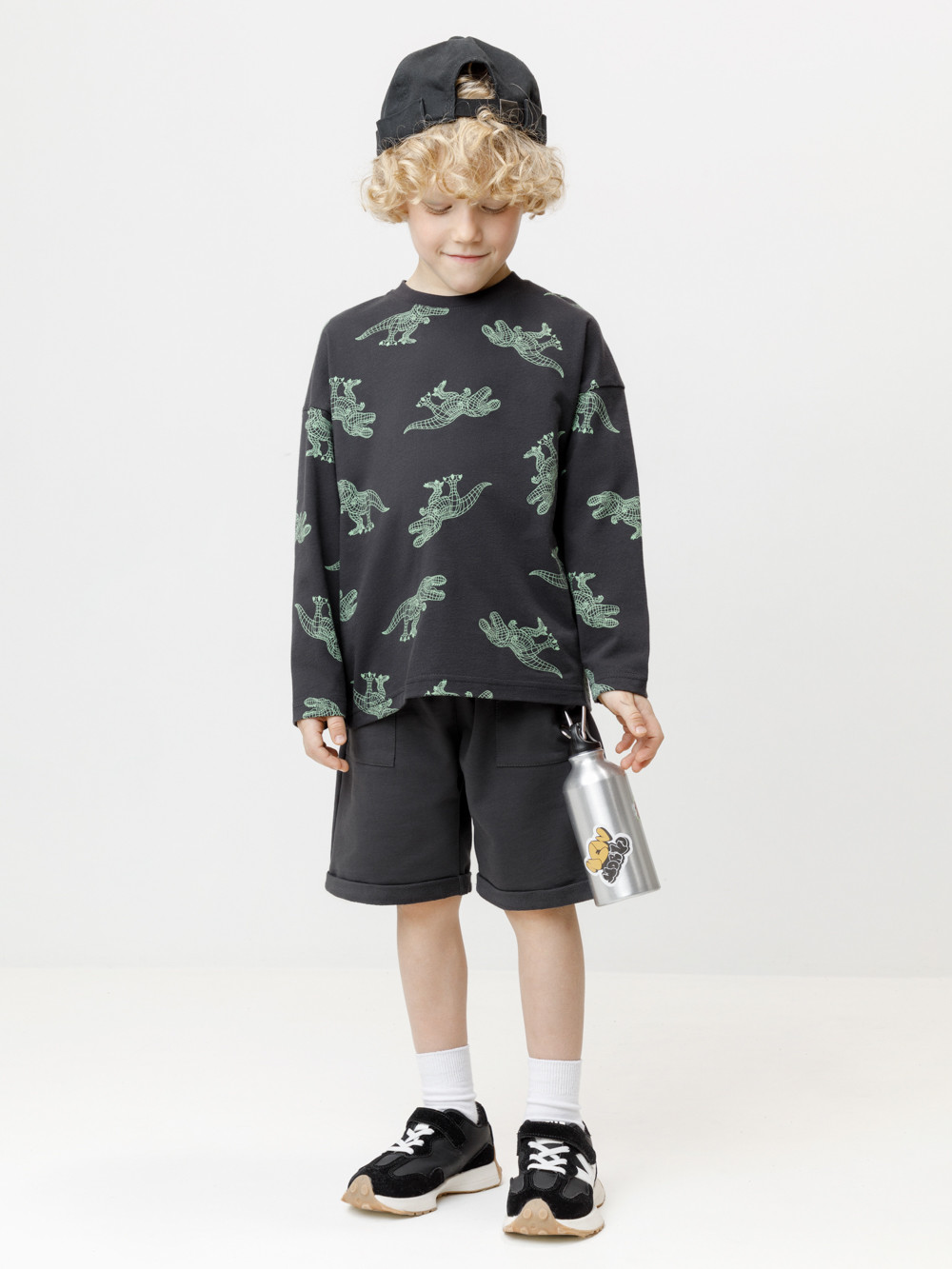 Лонгсливы для мальчика, артикул: КР 302273, цвет: темно-серый, фото 3