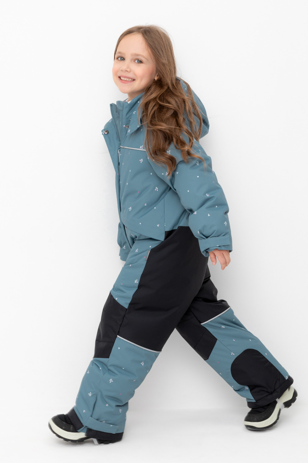 Комбинезоны утепленные для девочки, артикул: ВК 60123/н/1 ГР (92-122), цвет: зеленый, фото 3