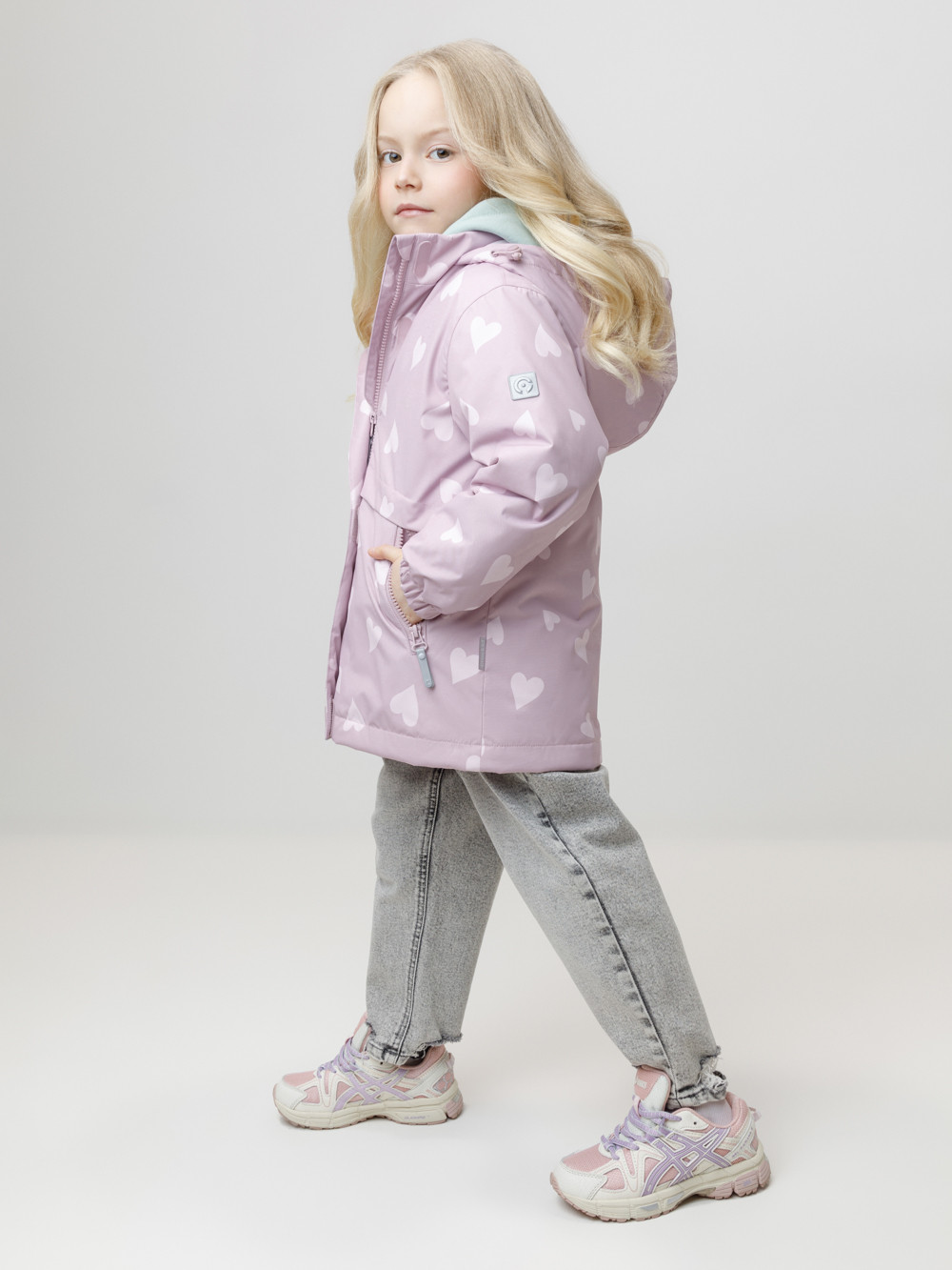 Куртка для девочки, артикул: ВК 32190/н/2 УЗГ, цвет: фиолетовый, фото 3