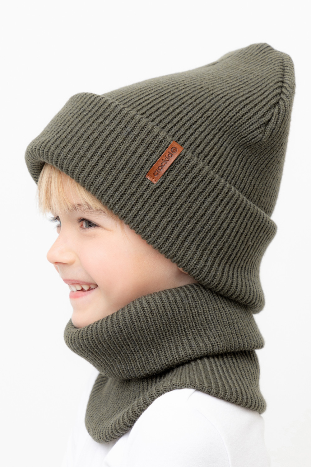 Комплект вязаный для мальчика, артикул: КВ 22016/ш, цвет: зеленый, фото 3