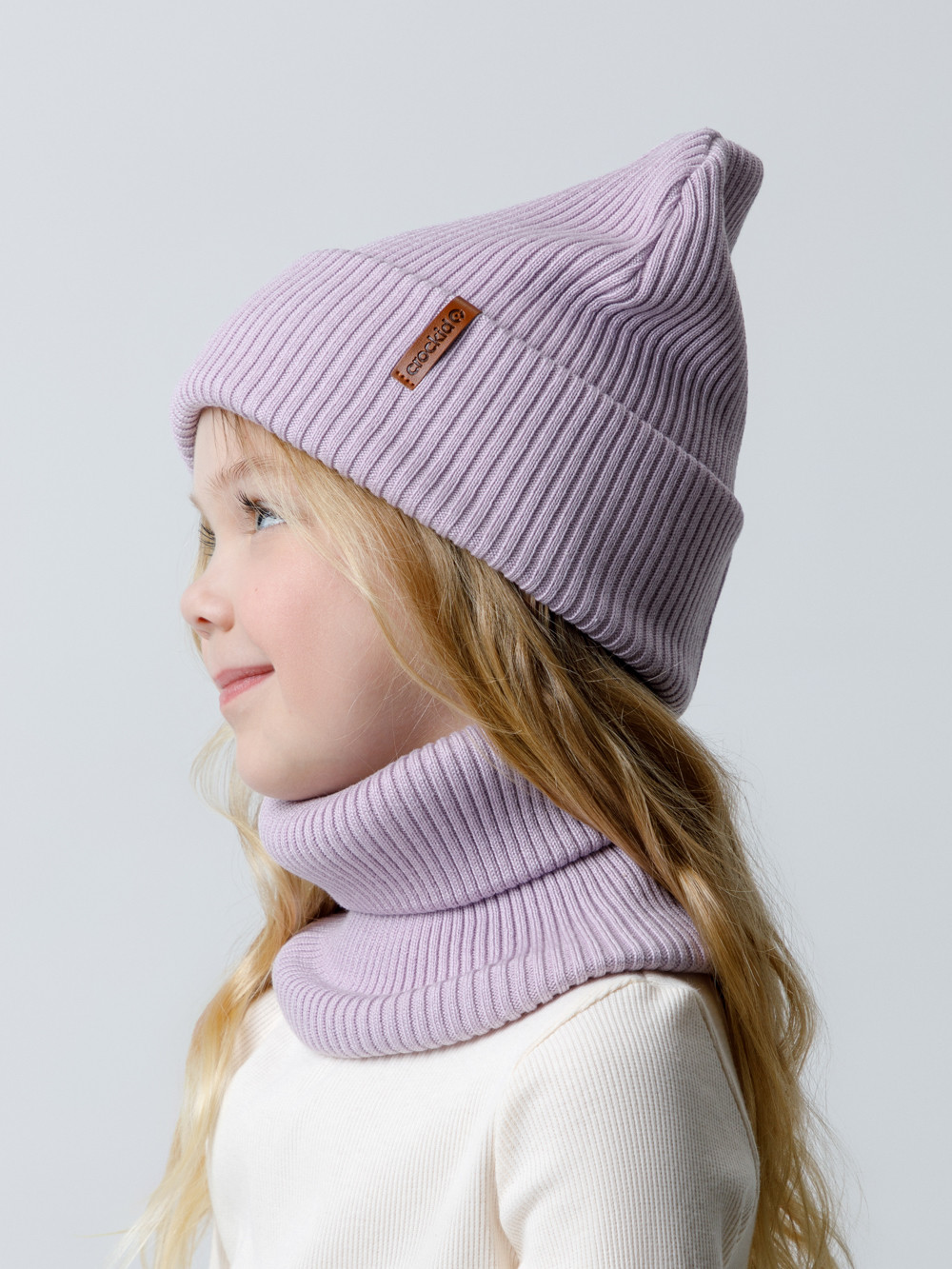 Комплект вязаный для девочки, артикул: КВ 22019, цвет: фиолетовый, фото 3