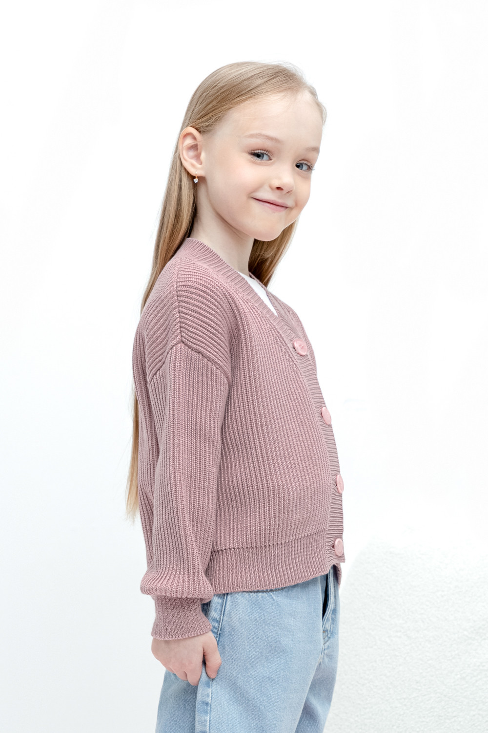 Жакет для девочки, артикул: КВ 30151, цвет: розовый, фото 3