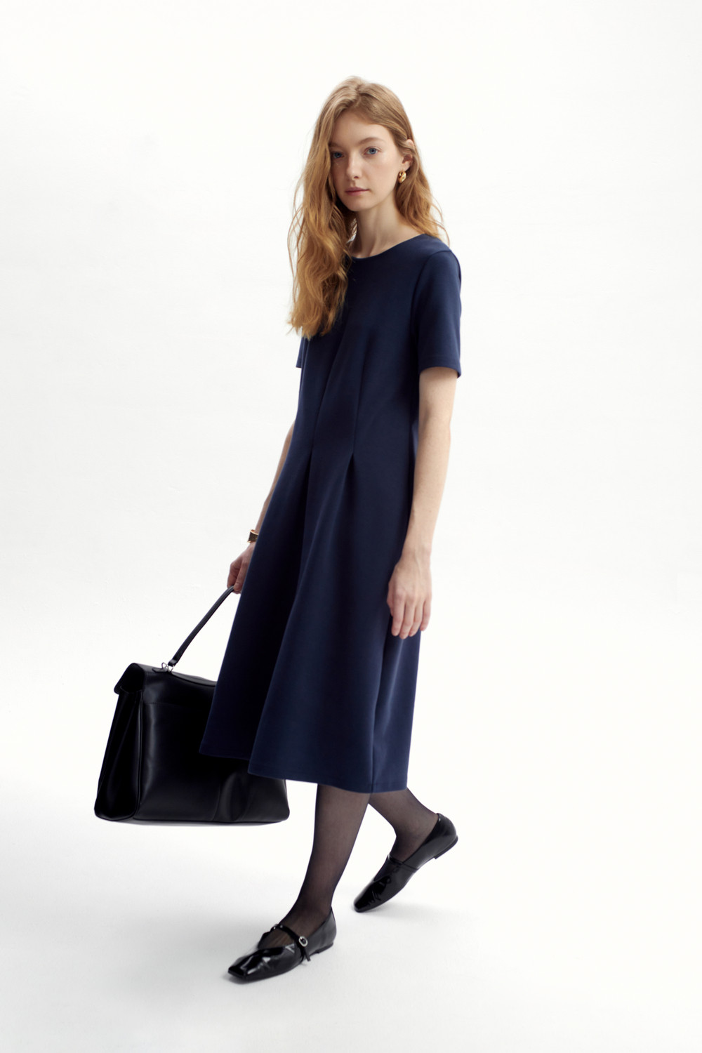 Платья женские для мам, артикул: ЕВТ 5076, цвет: синий, фото 3