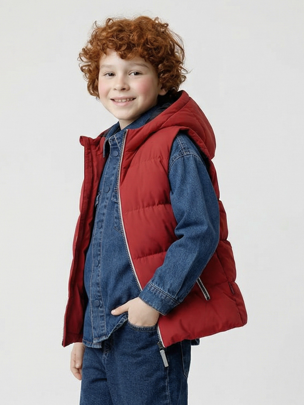 Жилеты для мальчика, артикул: ВК 35022/7 ГР (98-128), цвет: красный, фото 3