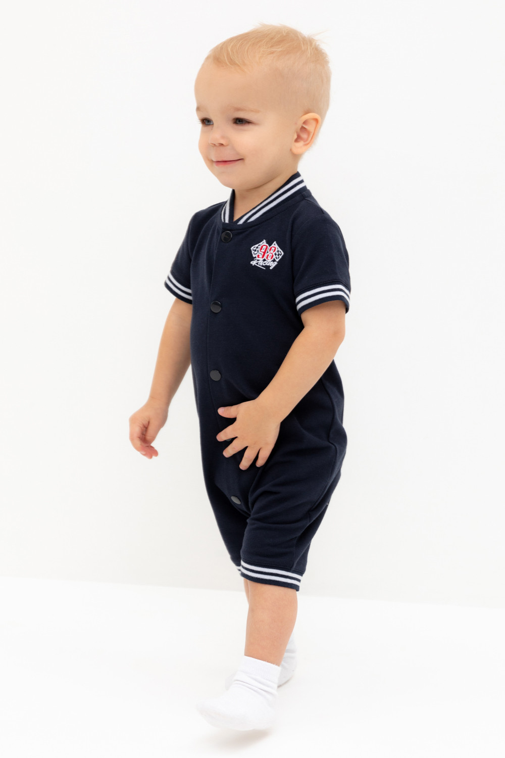 Полукомбинезон для мальчика, артикул: КР 6547, цвет: темно-синий, фото 3