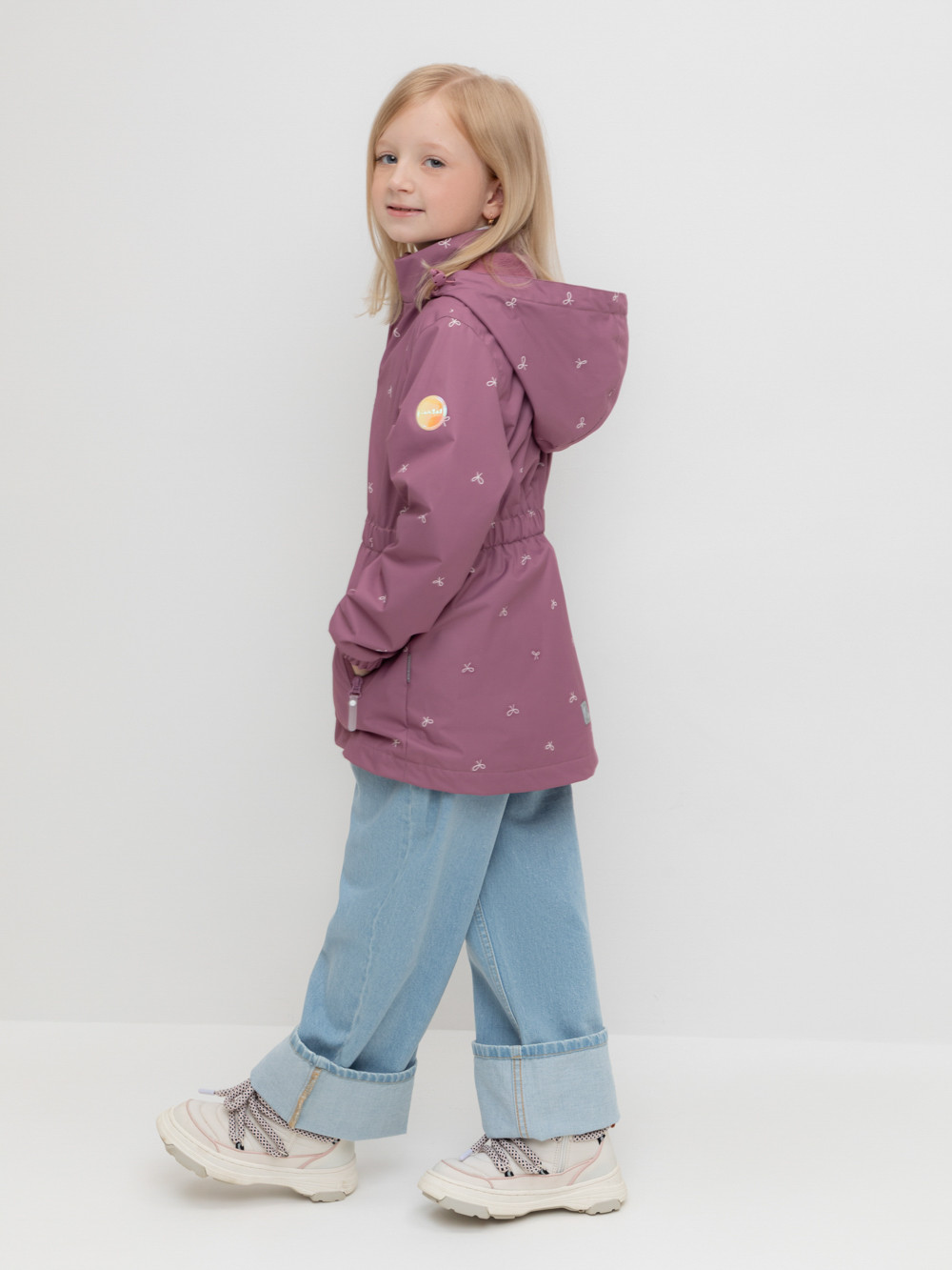 Куртка для девочки, артикул: ВК 32123/н/6 УЗГ, цвет: бордовый, фото 3