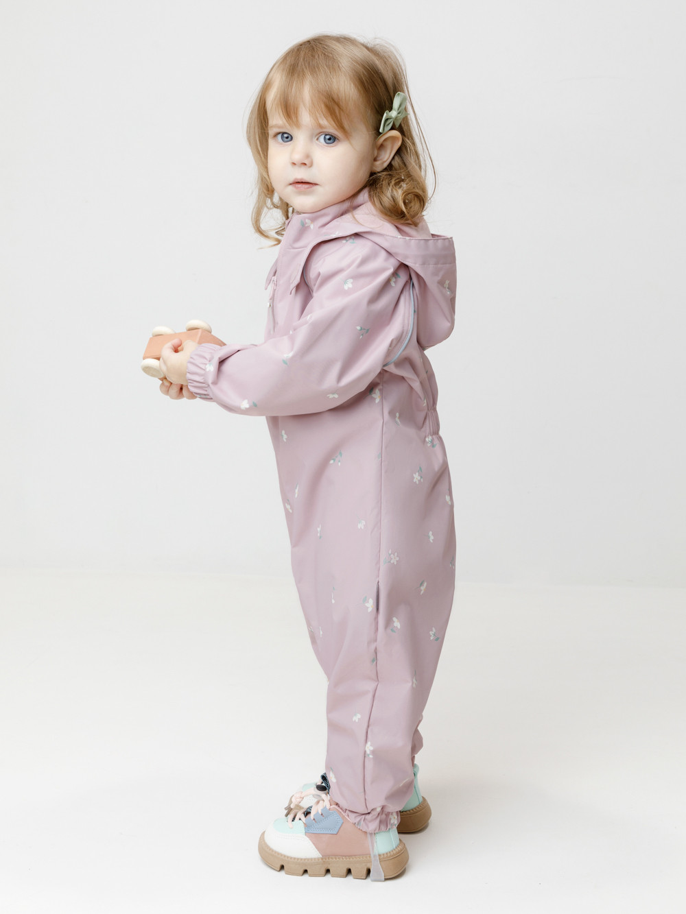 Комбинезоны утепленные для девочки, артикул: ВК 60088/н/15 Ал, цвет: розовый, фото 3