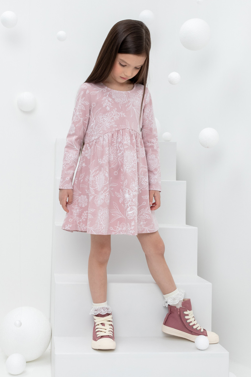 Платье для девочки, артикул: КР 5788, цвет: розовый, фото 3