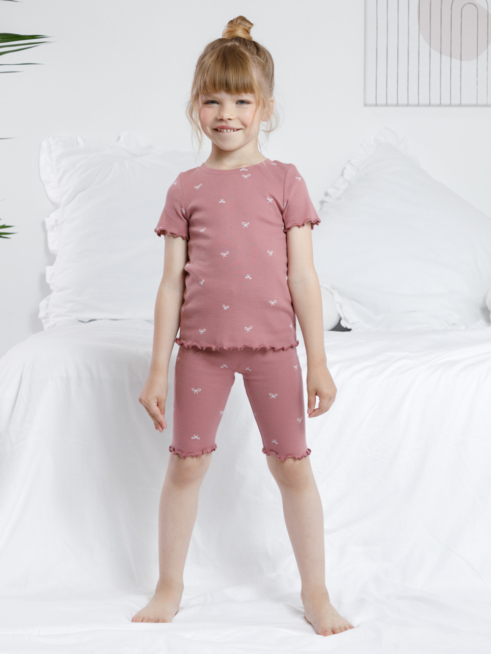 Пижама для девочки, артикул: К 1632, цвет: бордовый, фото 3