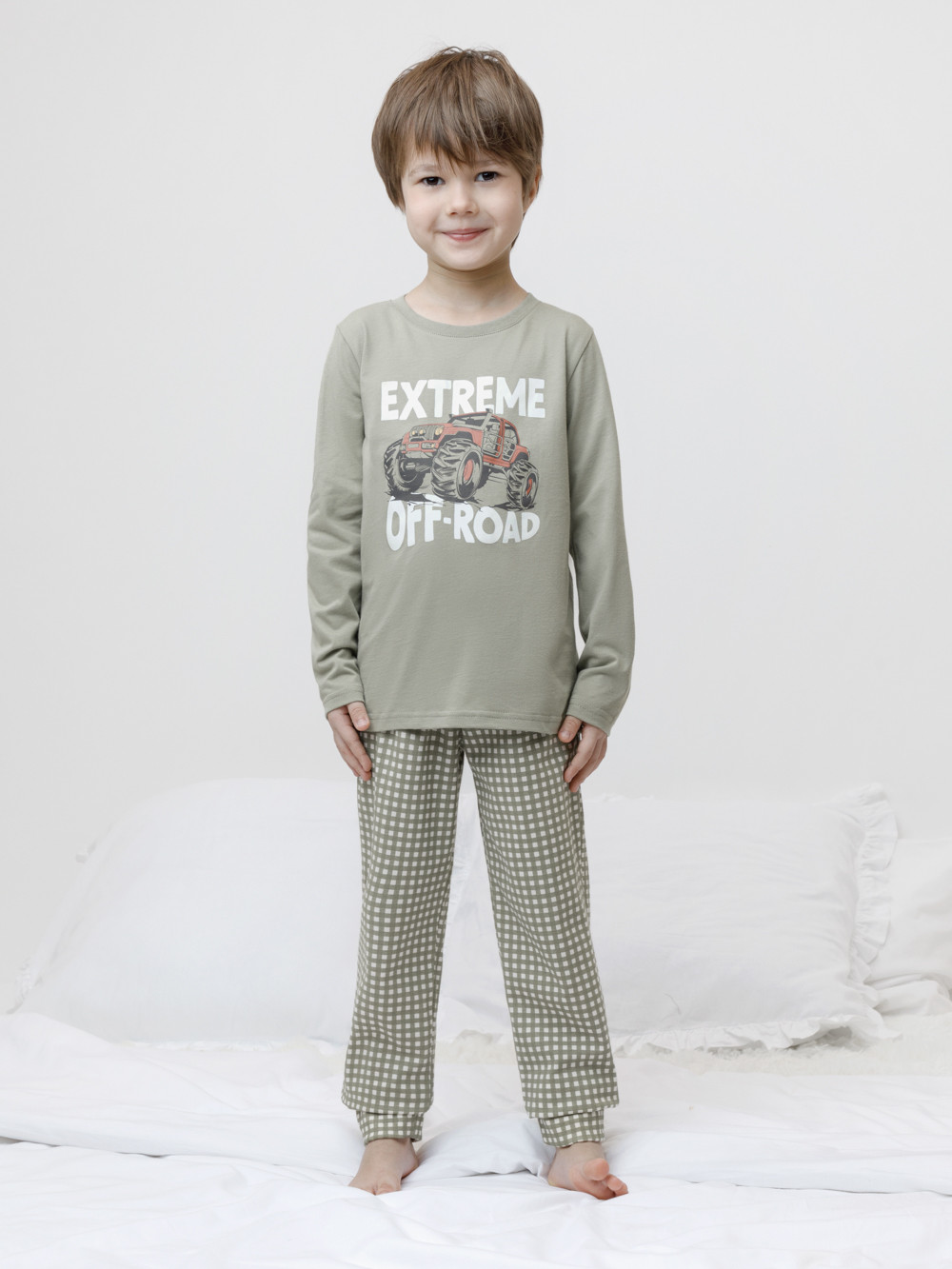 Пижама для мальчика, артикул: К 1606, цвет: хаки, фото 3