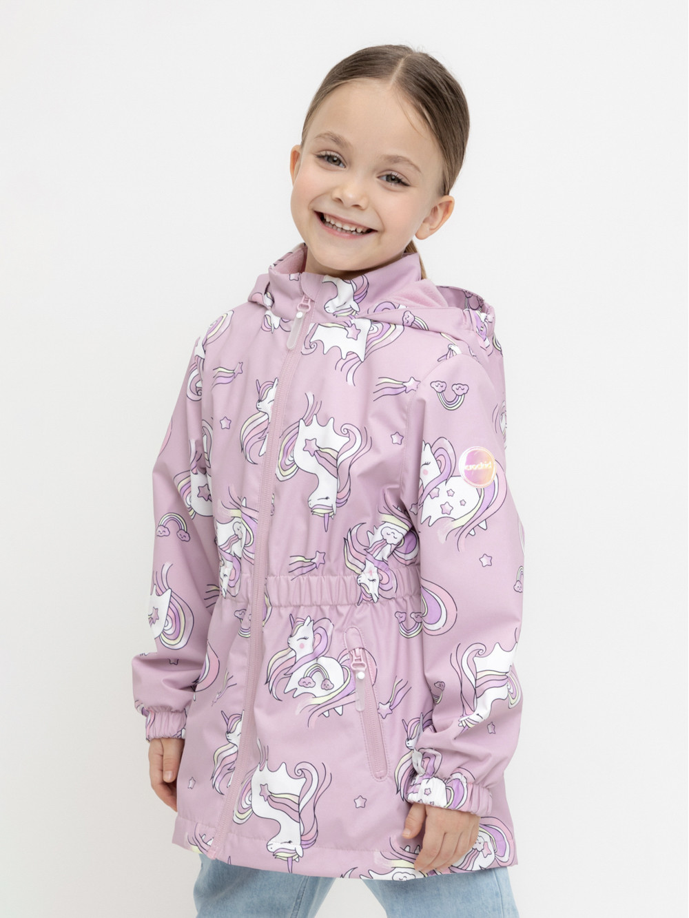 Куртка для девочки, артикул: ВК 32118/н/5 УЗГ, цвет: розовый, фото 3