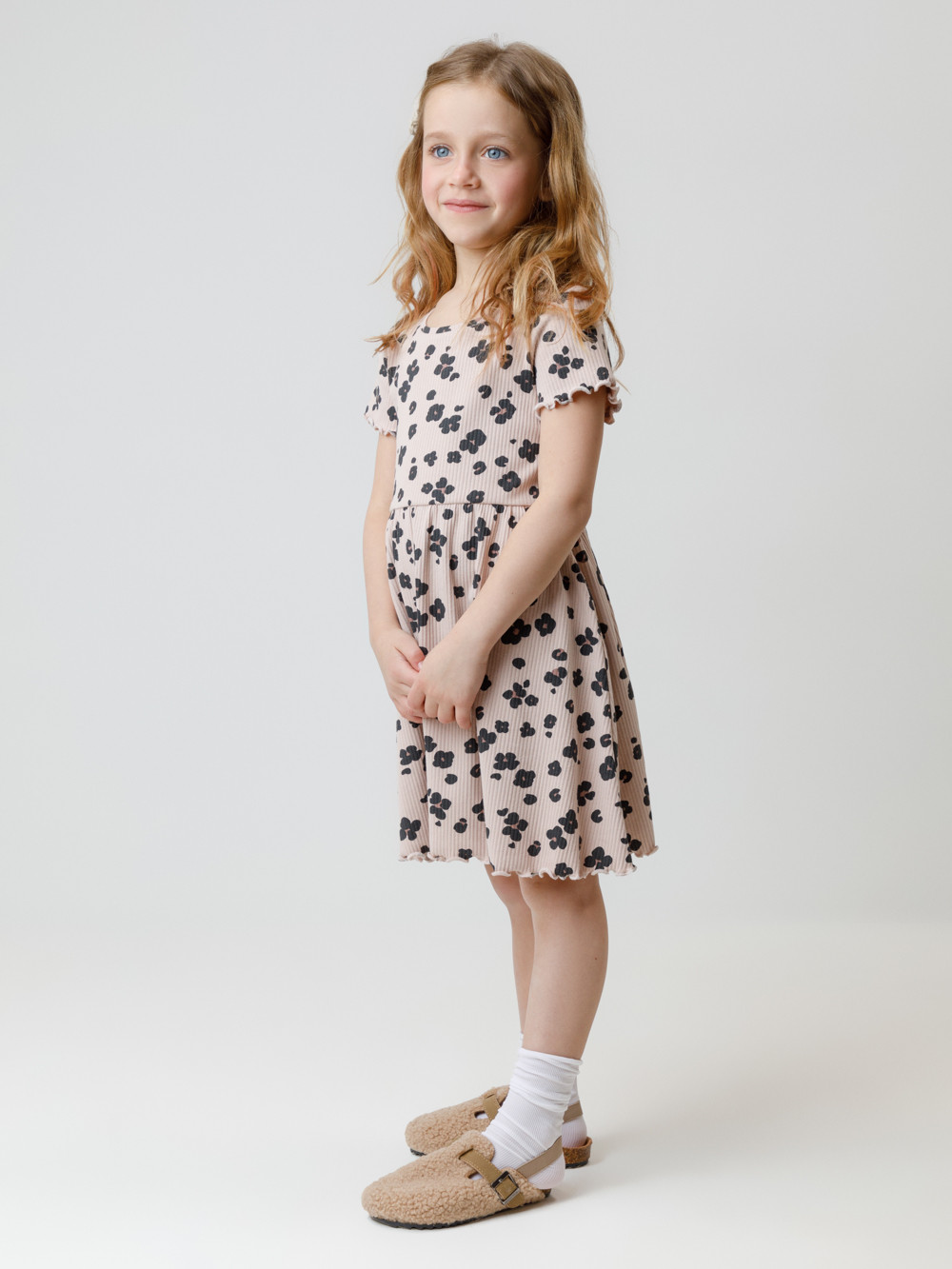 Платье для девочки, артикул: КР 5954, цвет: бежевый, фото 3