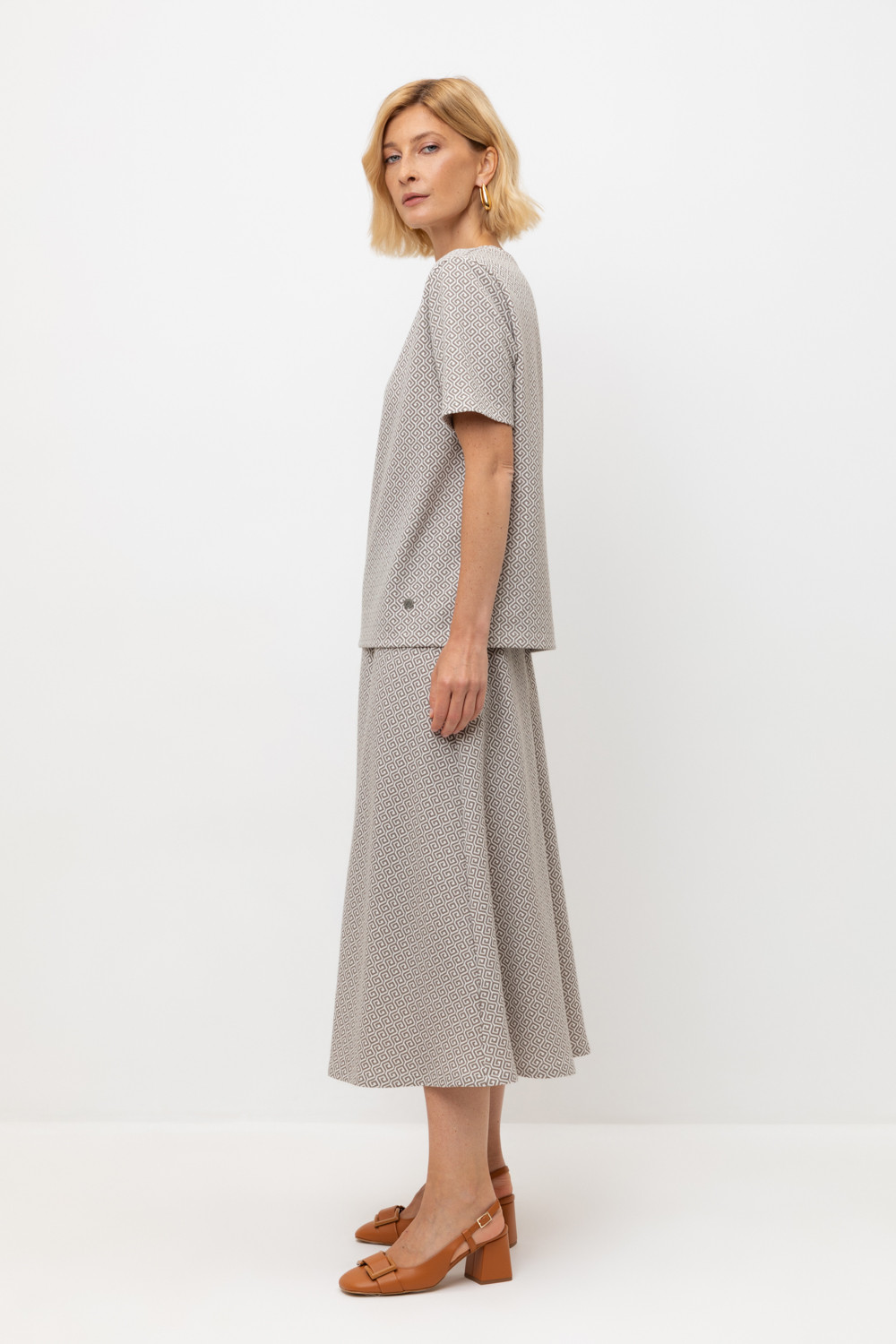 Юбки женские для мам, артикул: ЕВТ 7029, цвет: светло-серый5, фото 3