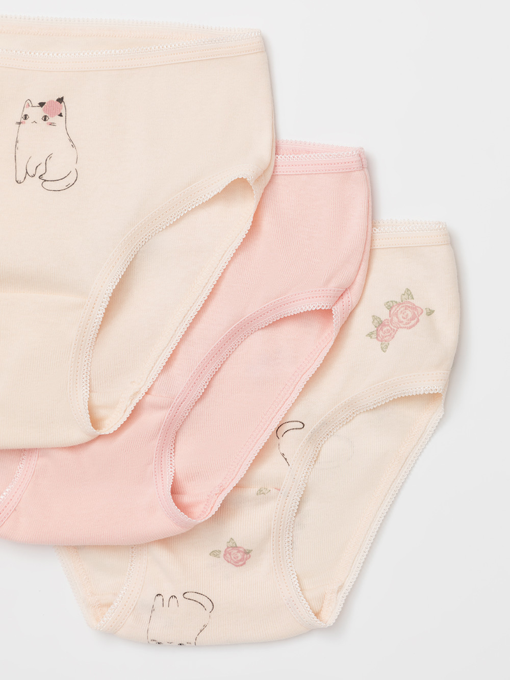 Трусы для девочки, артикул: К 1909-3уп, цвет: светло-розовый, фото 3