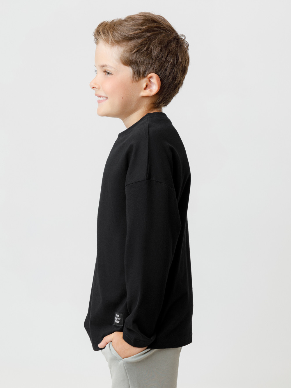 Лонгсливы для мальчика, артикул: МП 302894, цвет: черный3, фото 3