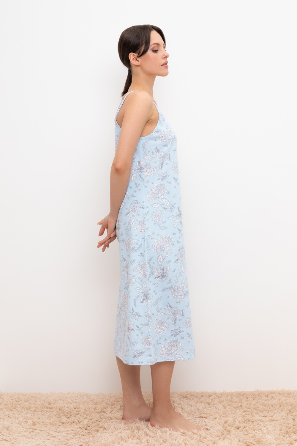 Сорочки ночные женские для мам, артикул: Е 10002, цвет: голубой, фото 3