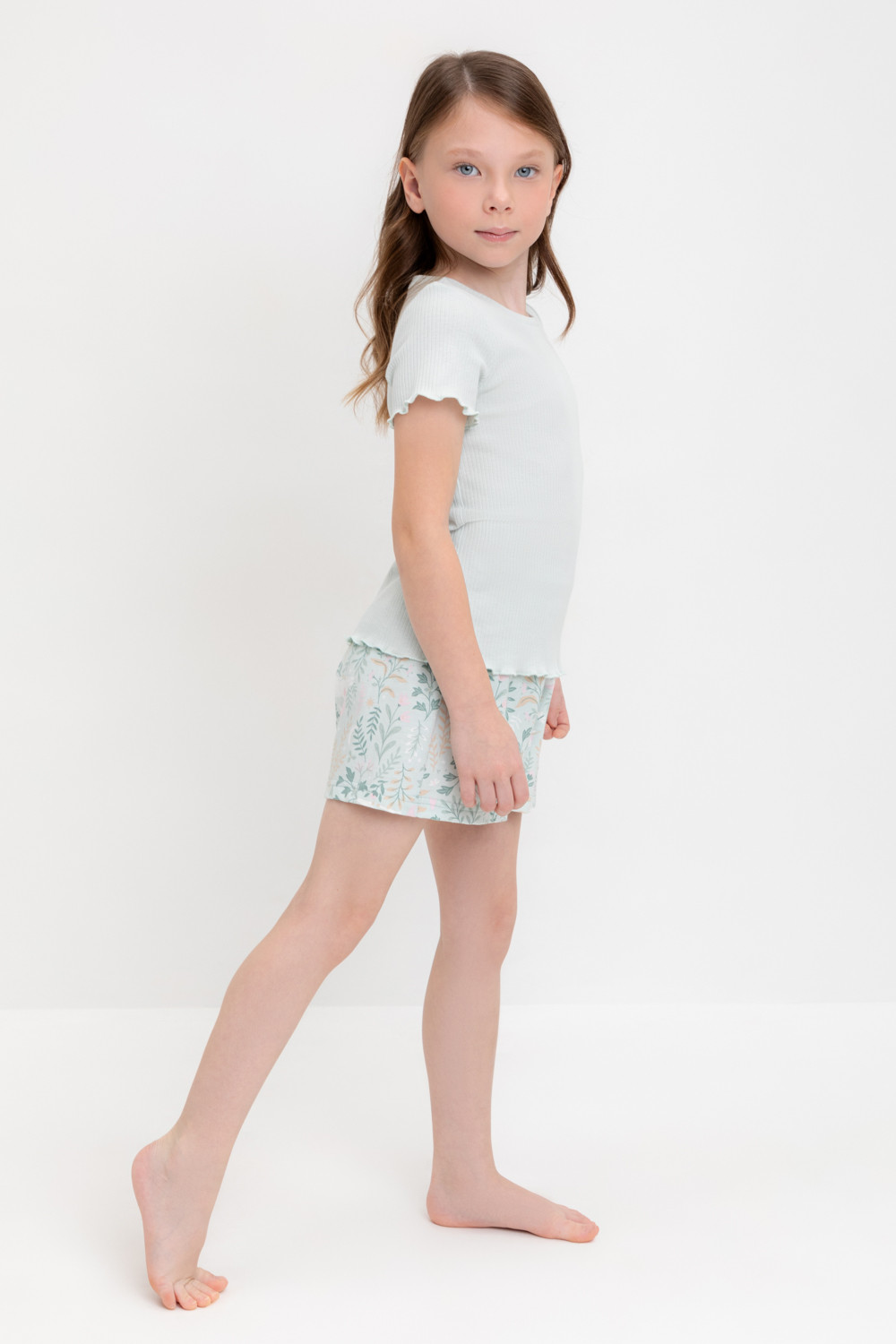 Пижама для девочки, артикул: К 1596, цвет: светло-серый5, фото 3