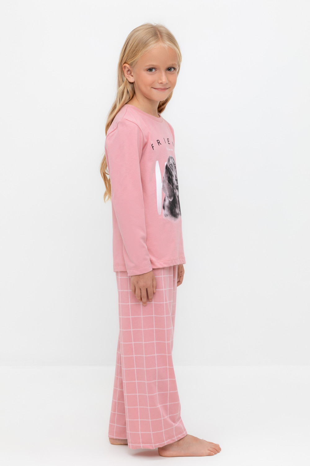 Пижама для девочки, артикул: К 1623, цвет: розовый, фото 3