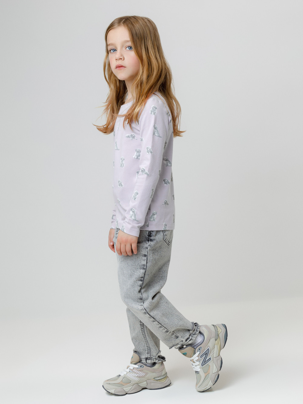 Лонгсливы для девочки, артикул: КР 302880, цвет: фиолетовый, фото 3