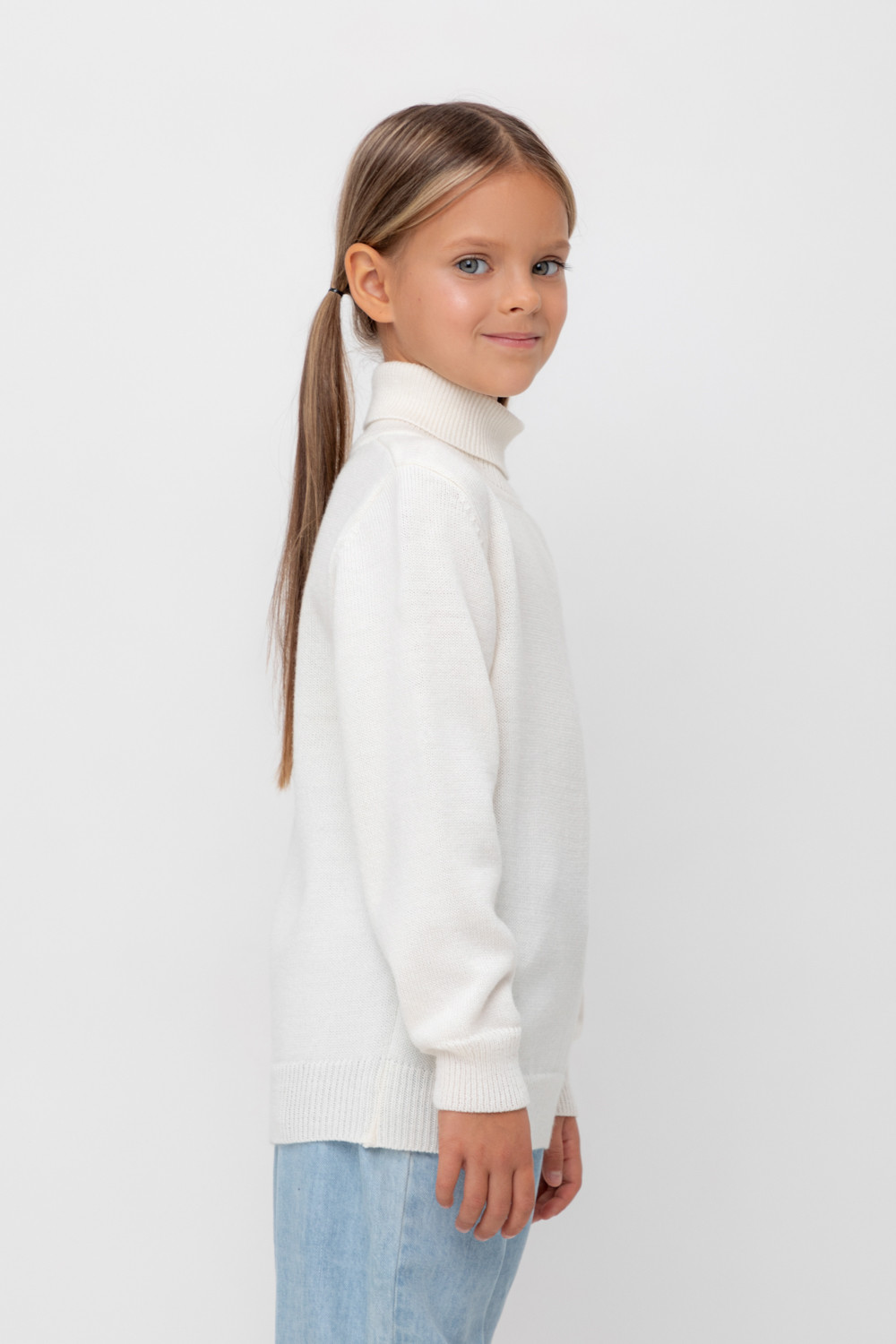 Джемпер для девочки, артикул: КВ 30147/24ш, цвет: бежевый, фото 3