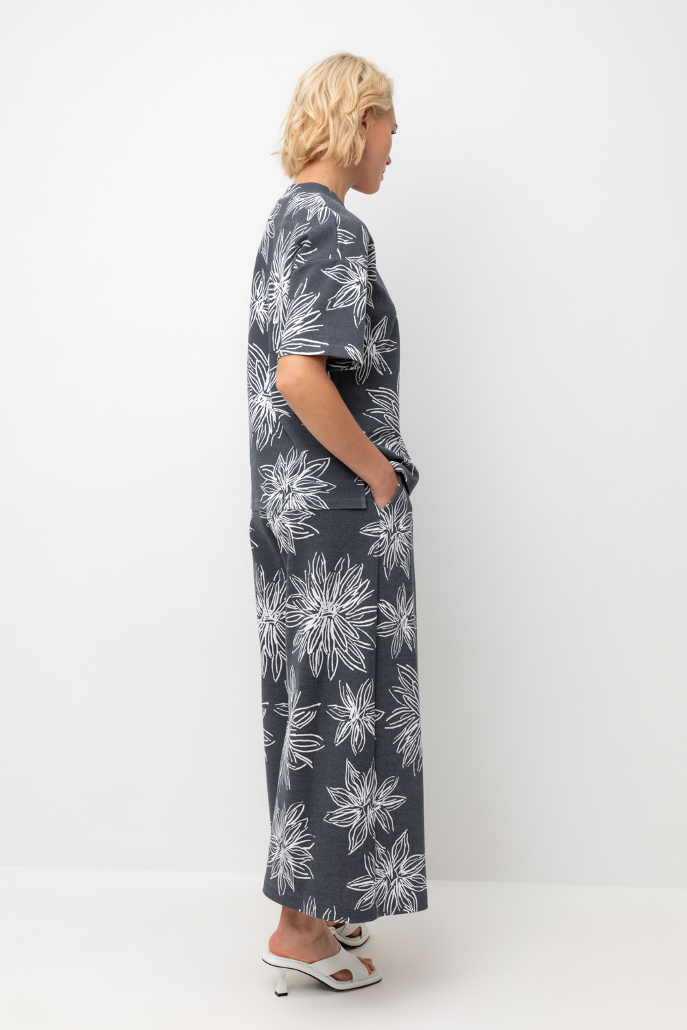 Брюки женские для мам, артикул: ЕВТ 4150, цвет: синий, фото 3