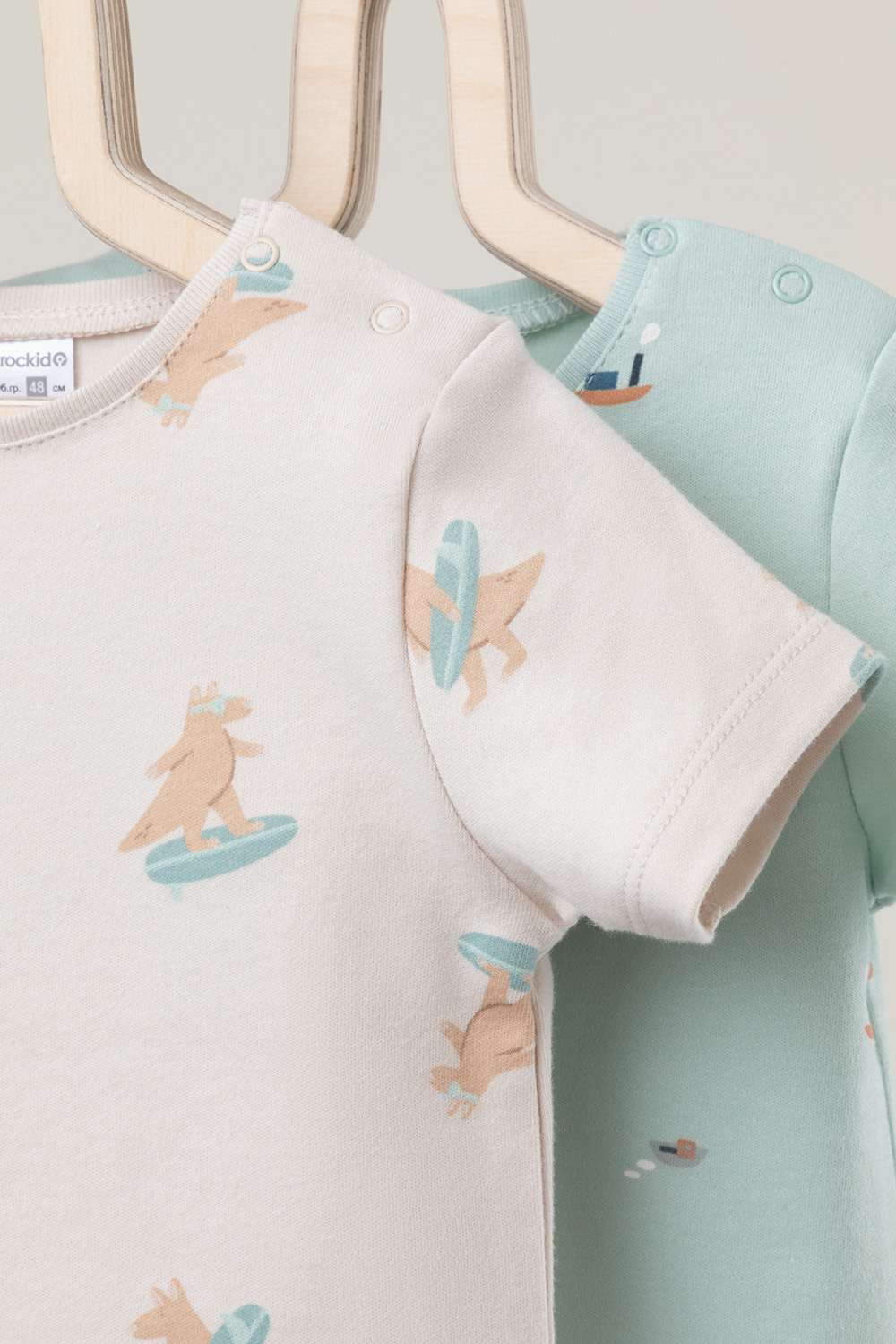 Футболка для новорожденных, артикул: К 301156-2уп, цвет: голубой, фото 3