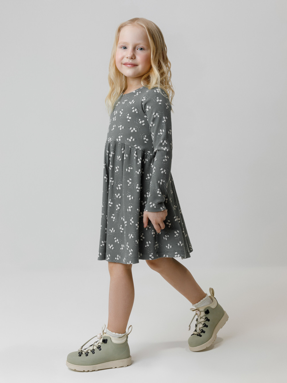 Платье для девочки, артикул: КР 5942, цвет: зеленый, фото 3