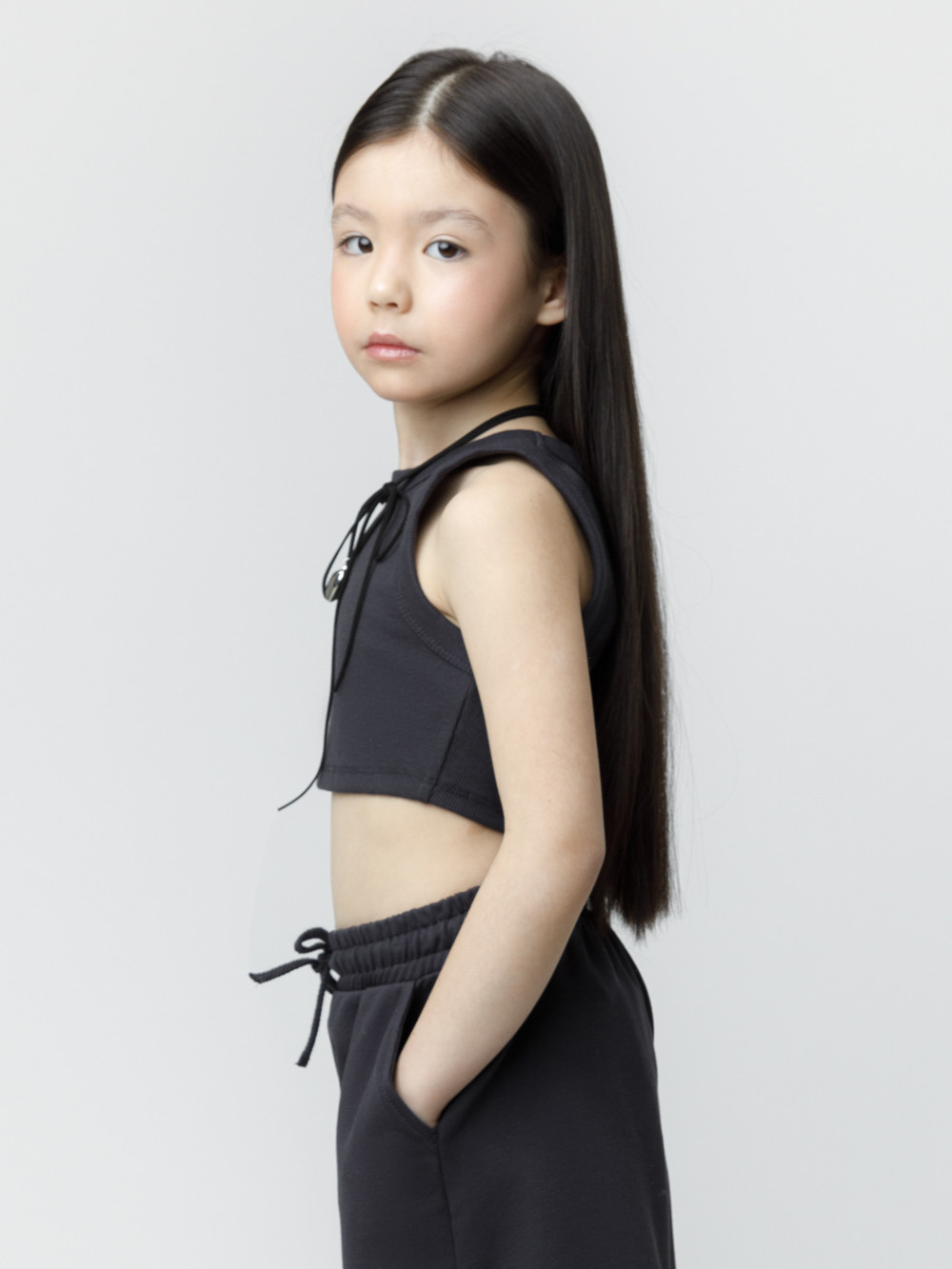 Футболка для девочки, артикул: КР 303013, цвет: темно-серый, фото 3