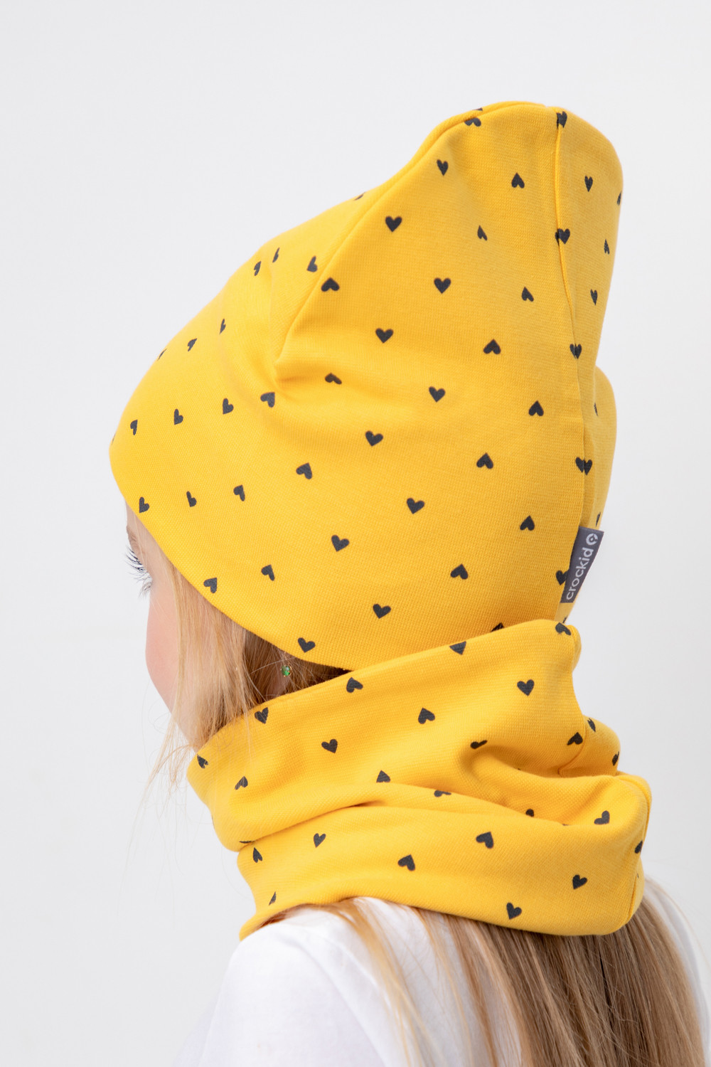 Шапка для девочки, артикул: К 8125, цвет: желтый, фото 3