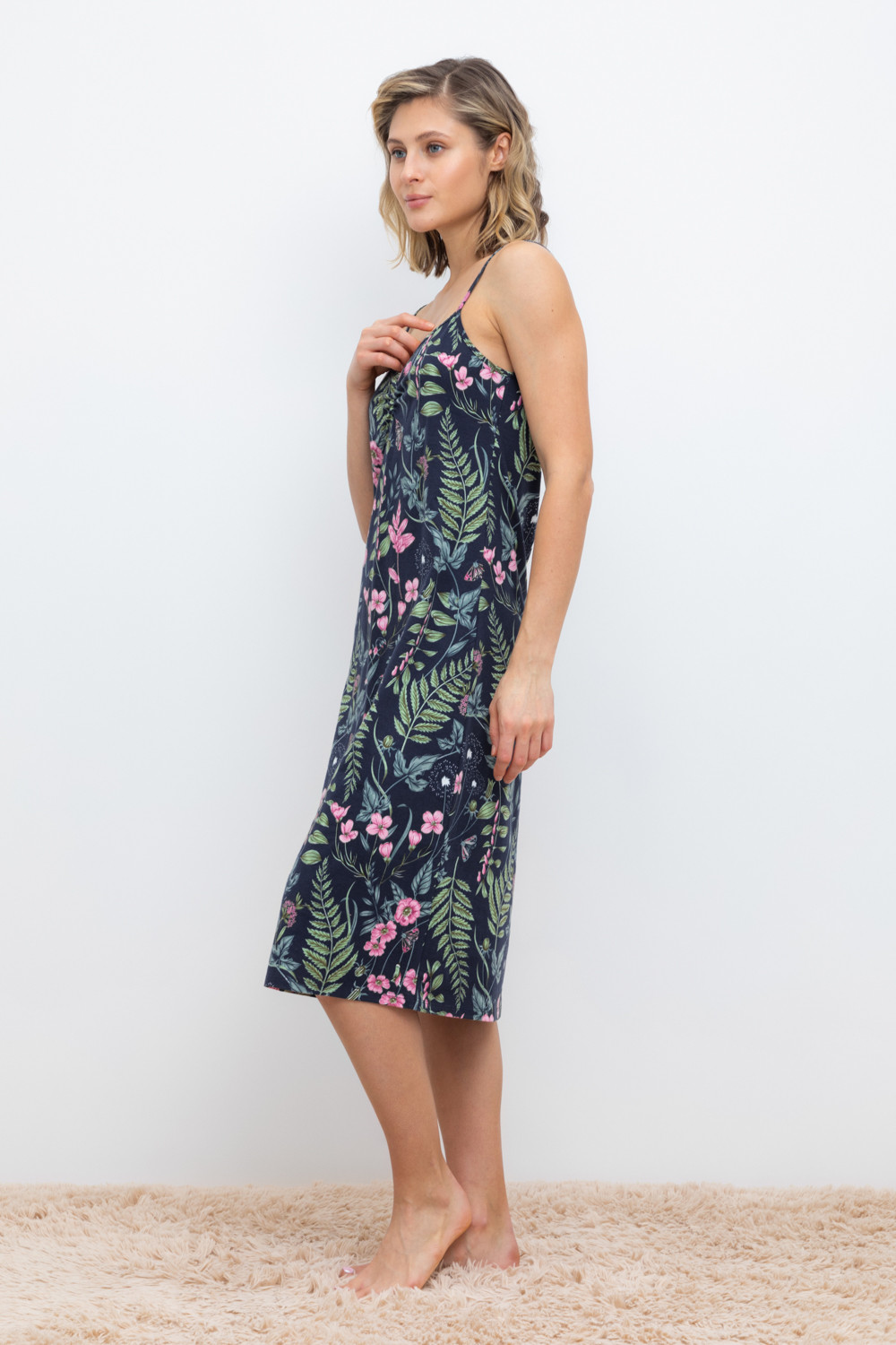 Сорочки ночные женские для мам, артикул: Е 10008, цвет: синий, фото 3