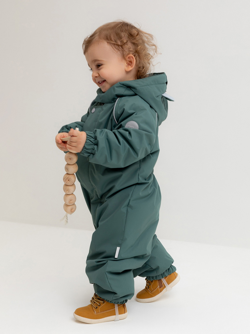 Комбинезоны утепленные для мальчика, артикул: ВК 60108/4 УЗГ, цвет: зеленый, фото 3
