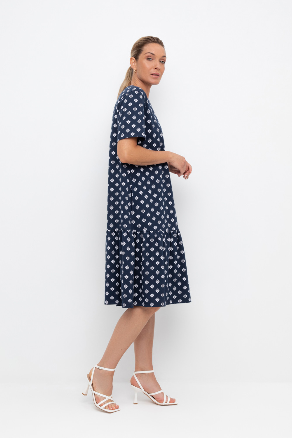 Платья женские для мам, артикул: ЕВТ 5066, цвет: темно-синий, фото 3