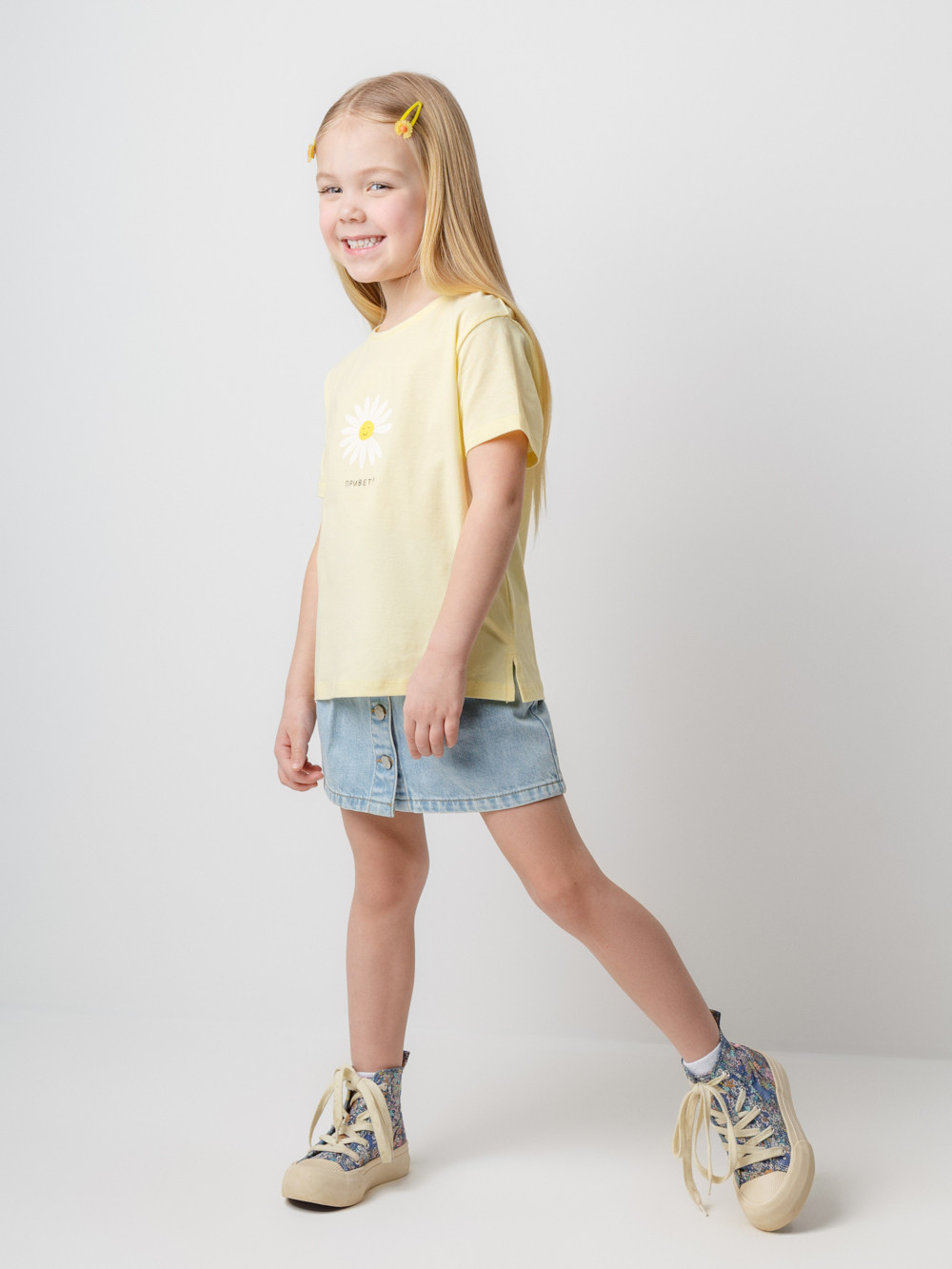 Футболка для девочки, артикул: КР 302078, цвет: желтый, фото 2
