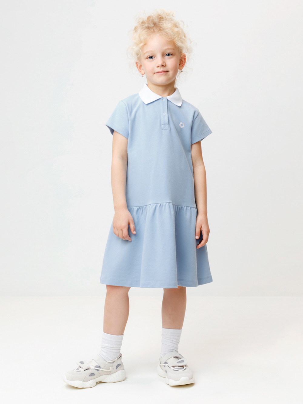 Платье для девочки, артикул: КР 5973, цвет: голубой, фото 3