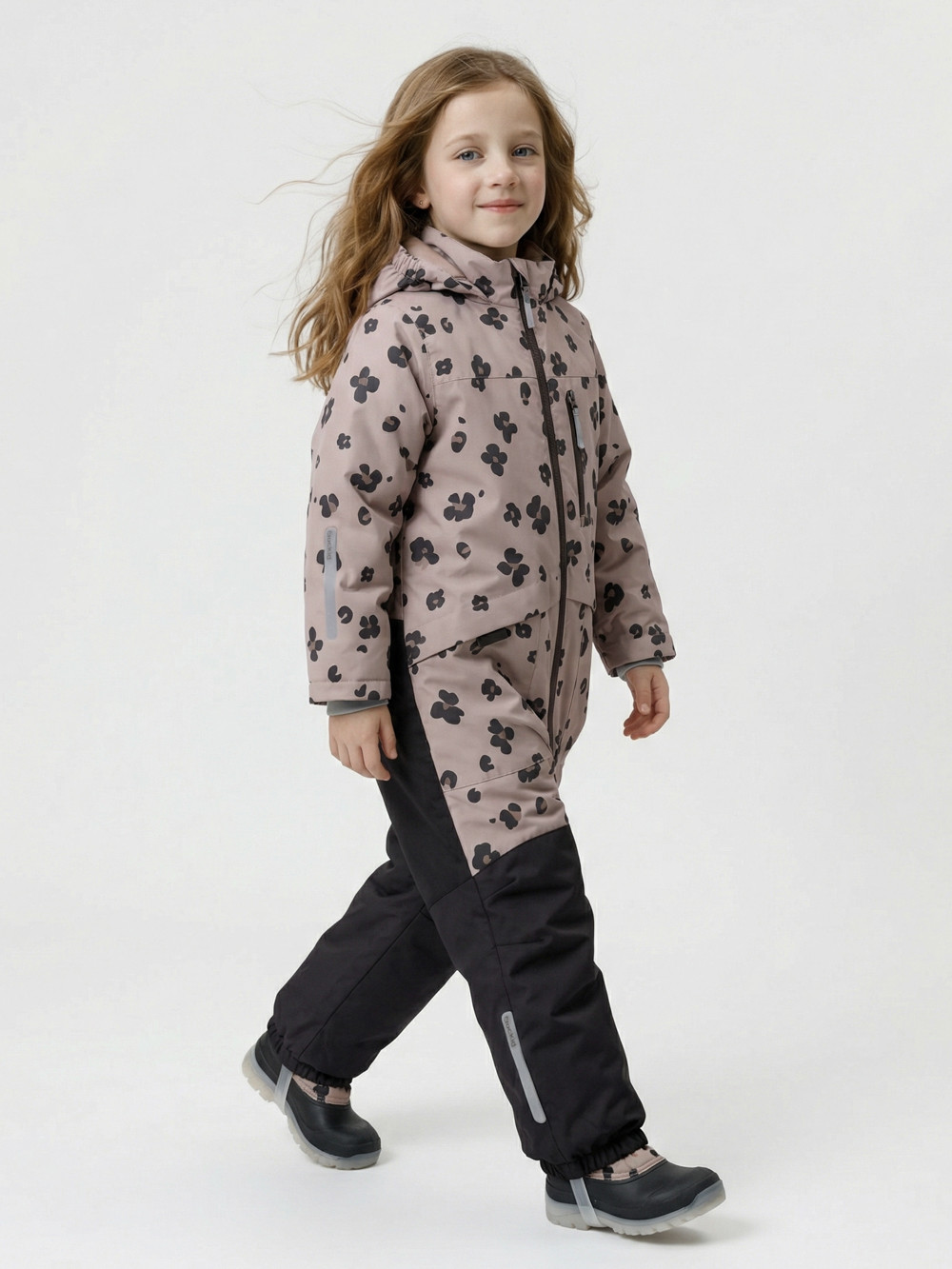 Комбинезоны утепленные для девочки, артикул: ВК 60136/н/1 ГР, цвет: бежевый, фото 3