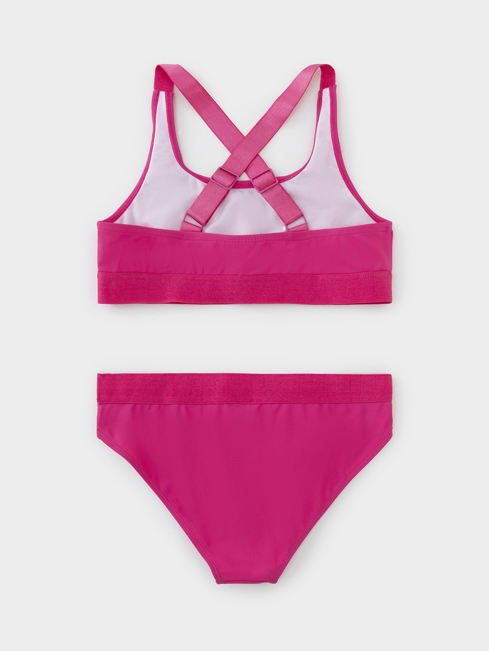 Купальник для девочки, артикул: ТК 17016/3 ФВ, цвет: ярко-розовый, фото 3