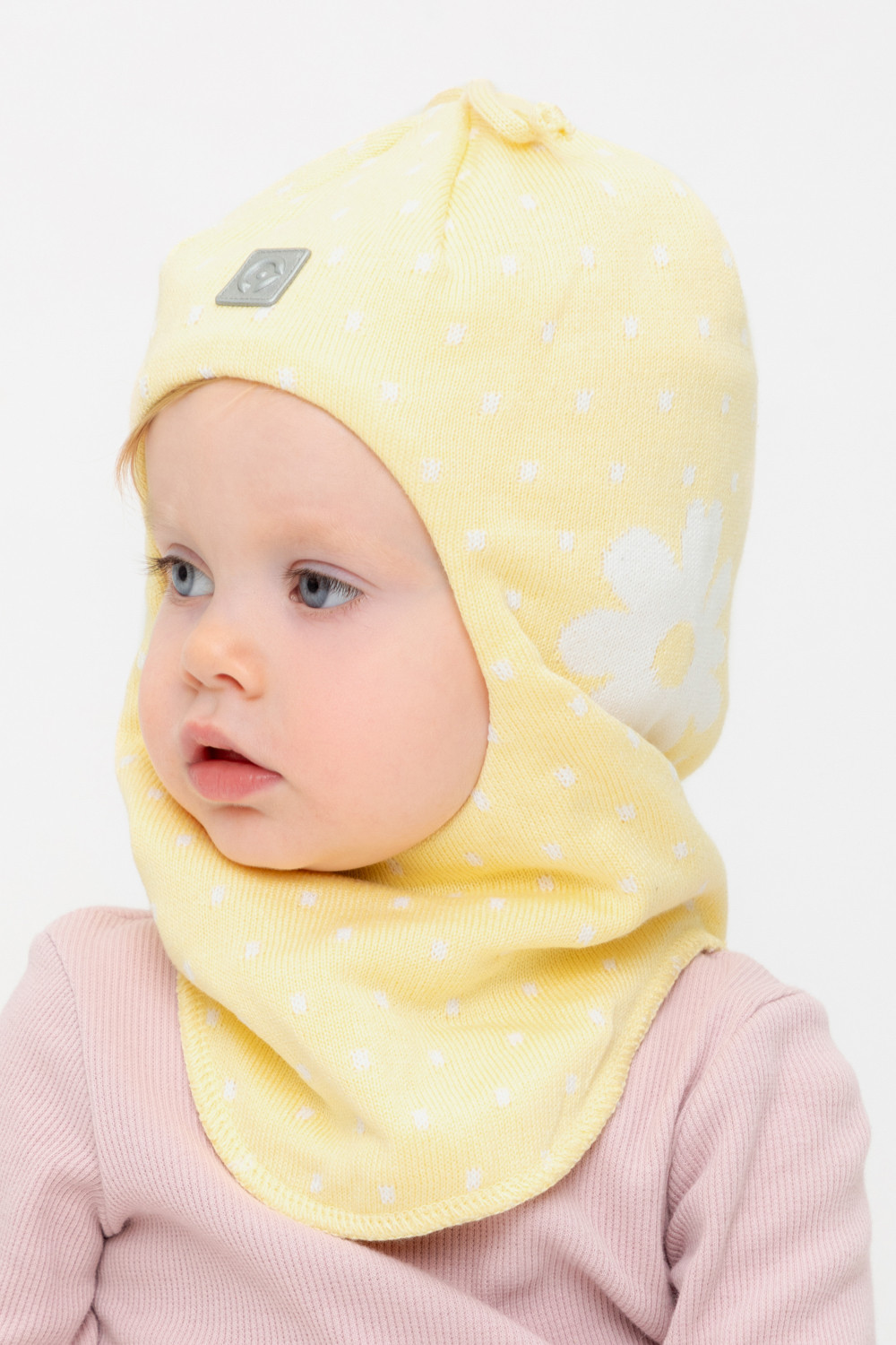 Шапка для девочки, артикул: КВ 20370, цвет: желтый, фото 3