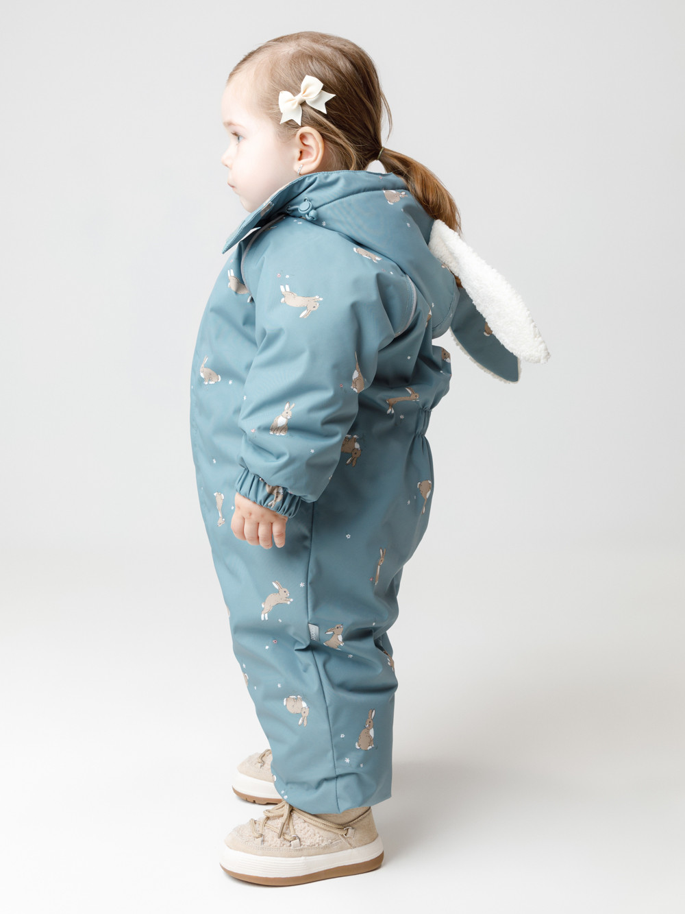 Комбинезоны утепленные для девочки, артикул: ВК 60131/н/2 УЗГ, цвет: серый, фото 3