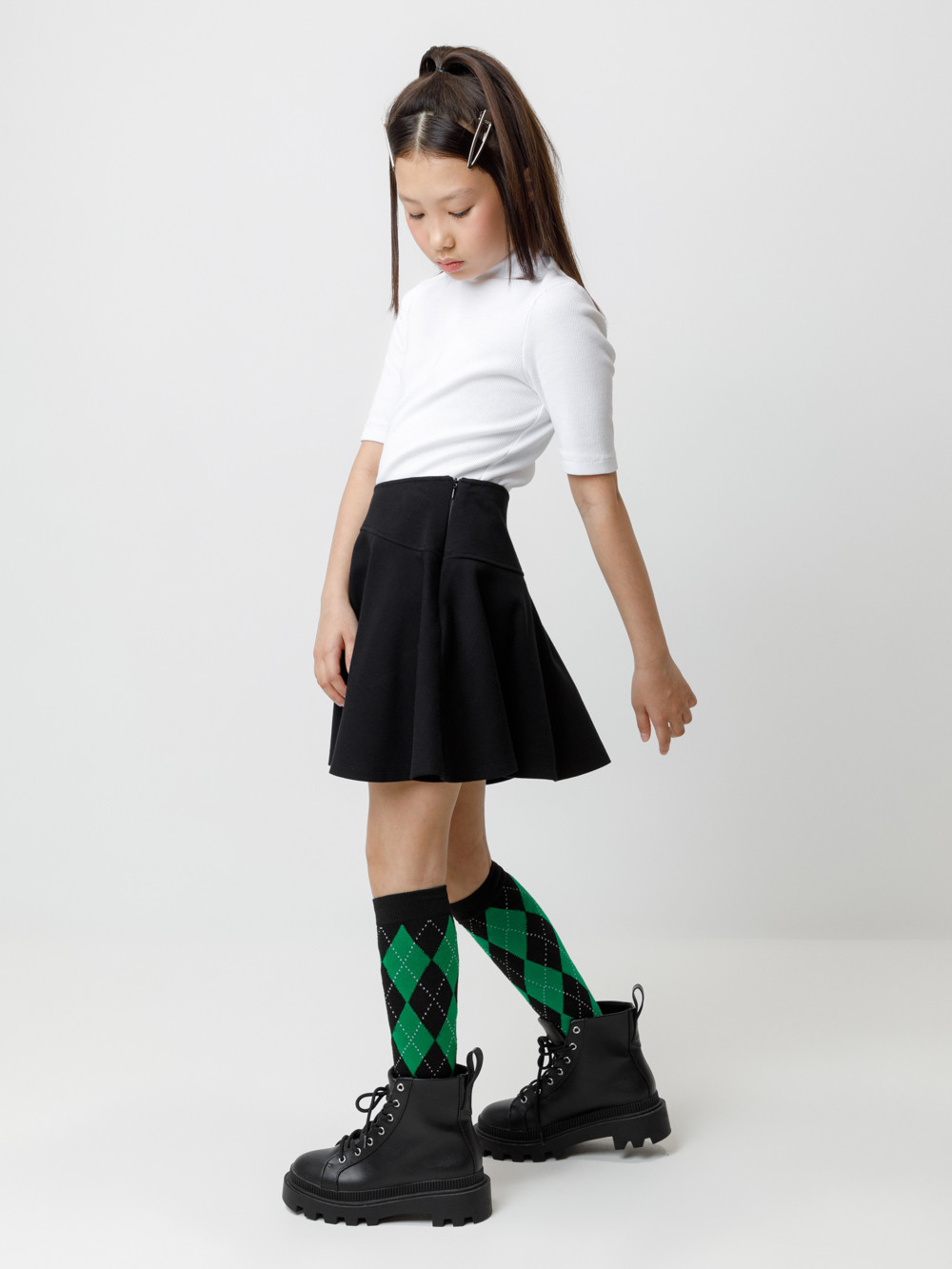 Юбка для девочки, артикул: К 7148, цвет: черный, фото 3