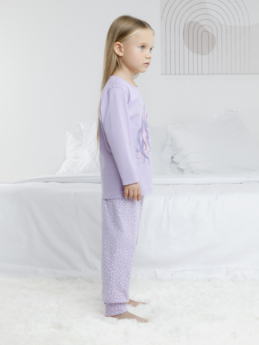 Пижама для девочки, артикул: К 1606, цвет: фиолетовый, фото 3