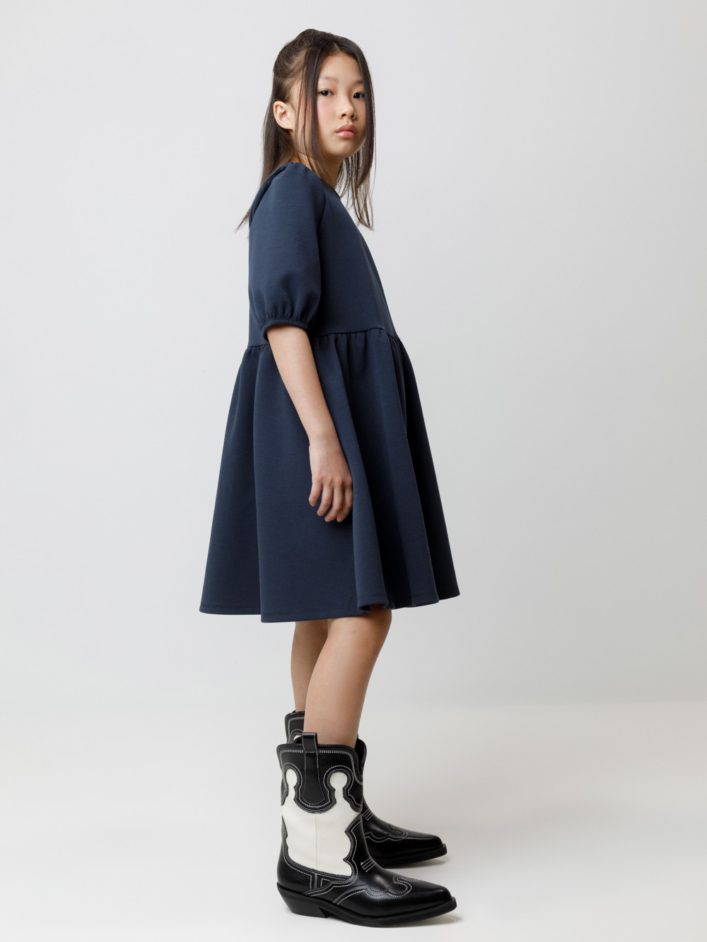 Платье для девочки, артикул: К 5935, цвет: синий, фото 3