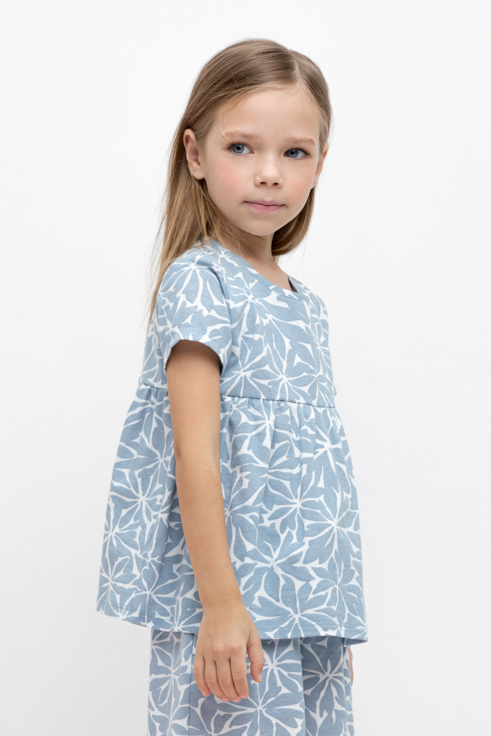 Футболка для девочки, артикул: КР 302421, цвет: синий, фото 3