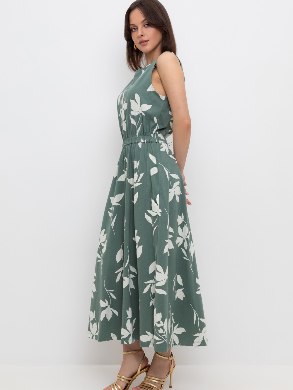 Платья женские для мам, артикул: ЕВТ 5062, цвет: зеленый, фото 3