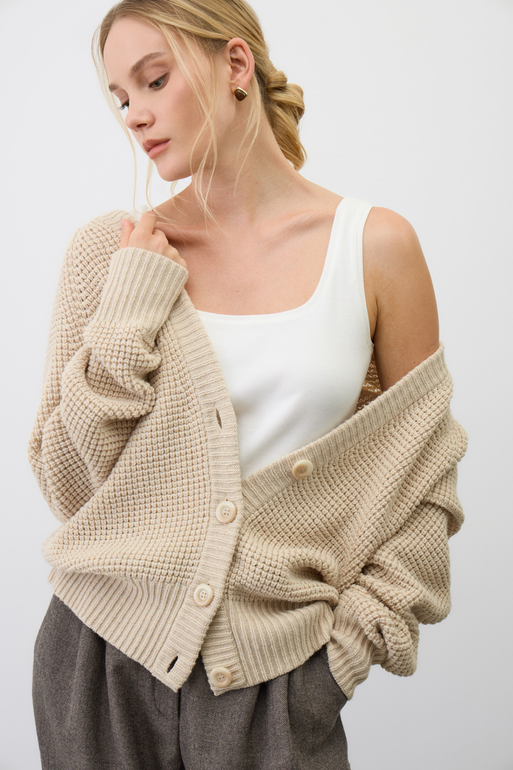 Жакеты, куртки женские для мам, артикул: ЕВ 30255/ш, цвет: бежевый, фото 3