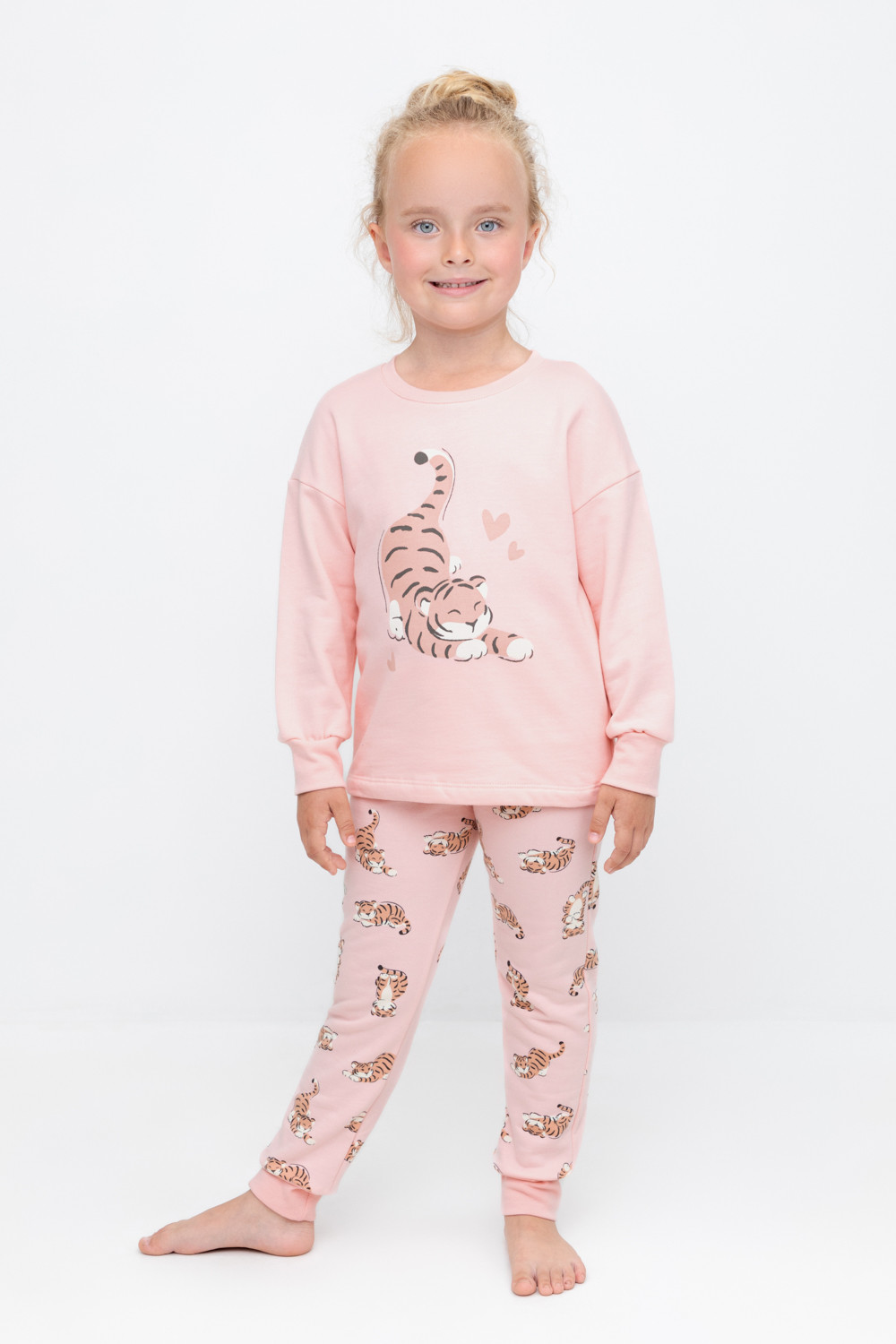 Пижама для девочки, артикул: К 1567, цвет: розовый, фото 3