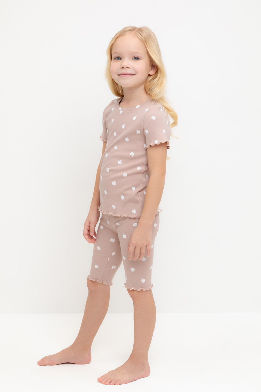 Пижама для девочки, артикул: К 1632, цвет: кофейный, фото 3