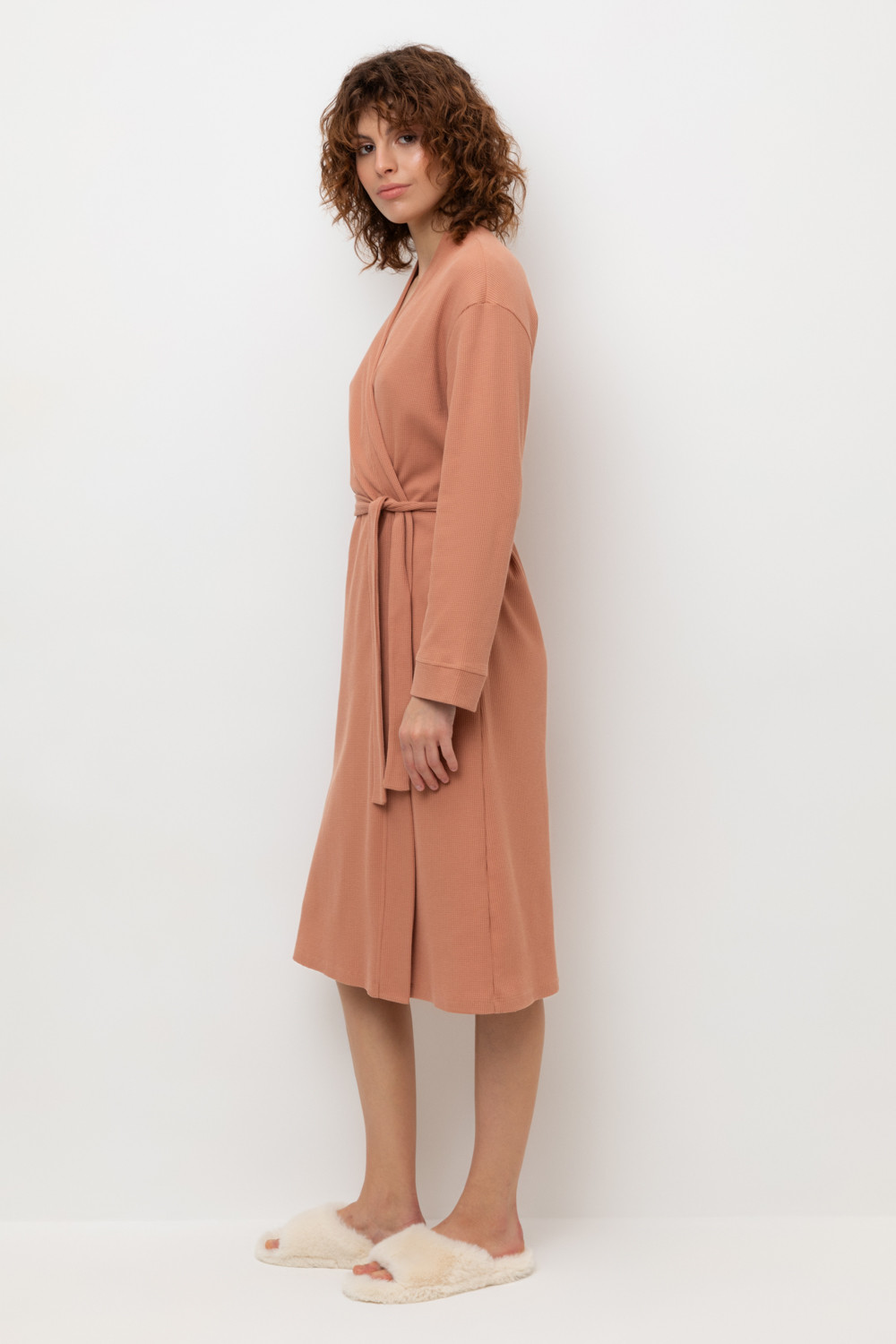 Халаты женские для мам, артикул: Е 50014/24, цвет: кофейный, фото 3