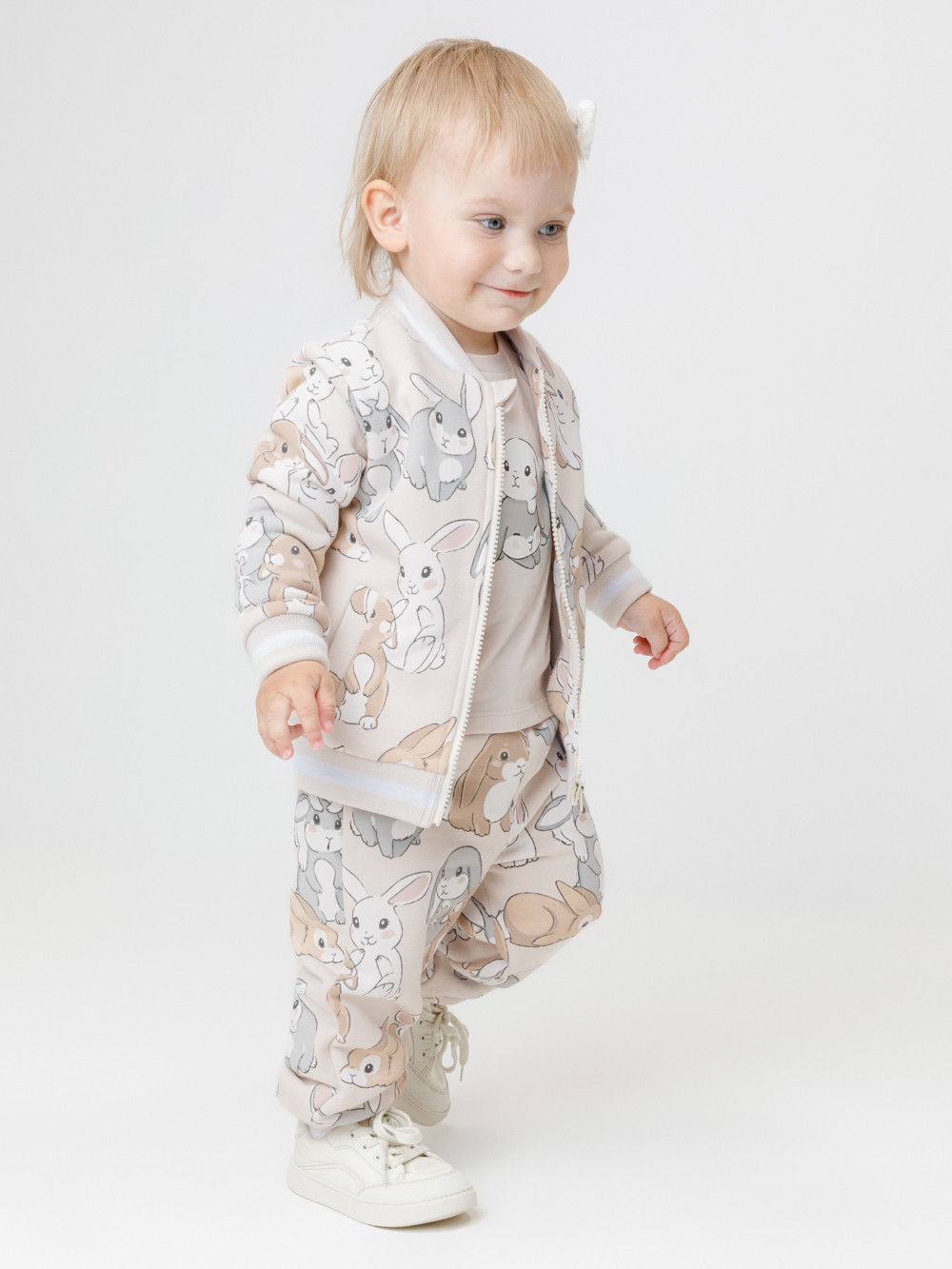 Брюки для девочки, артикул: КР 400883, цвет: бежевый, фото 3