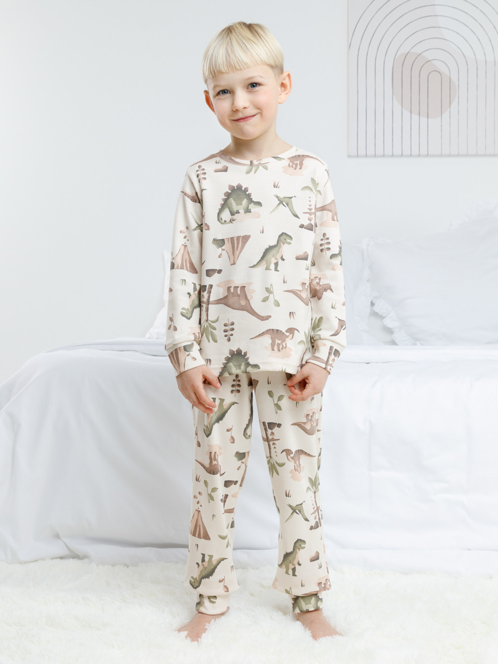 Пижама для мальчика, артикул: К 1552, цвет: сахар, фото 3